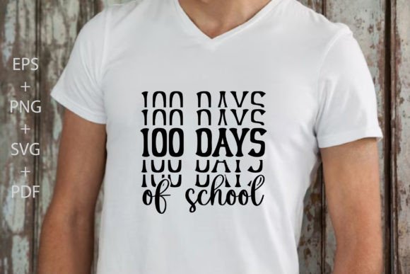 100 Days of School Graphic T-Shirt Designs