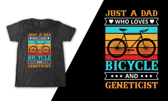 Bicycle Dad Graphics for Geneticist T-Shirt Designs