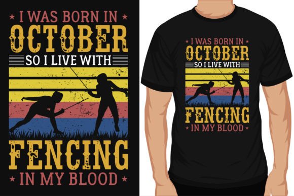 Fencing Vintage Graphics for T-Shirt Designs
