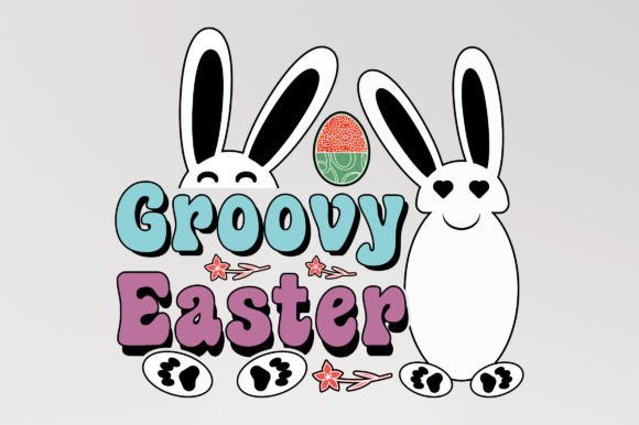Groovy Easter SVG Sublimation Graphic for T-Shirt Designs