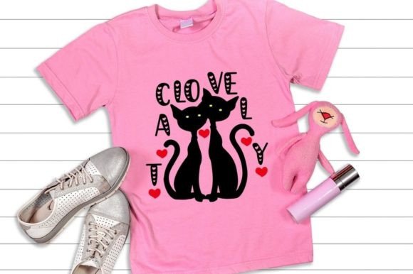 Lovely Cat Creative Graphics & T-Shirt Designs