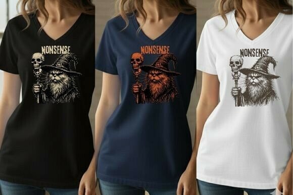 Vintage Nonsense Cat Graphics for T-Shirt Designs